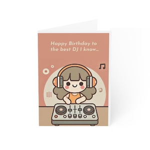Biglietto di auguri di compleanno per DJ stampabile, dolce, divertente, sentimentale, regalo per musicisti, EDM, festival, regali