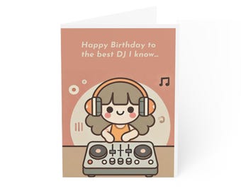 DJ Birthday Card Printable, Sweet, Funny, Sentimental, Musician Gift, EDM, Festival, Gifts
