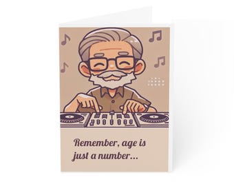 DJ or Record Collector Birthday Card "Age is nothing but a number...like BPM"