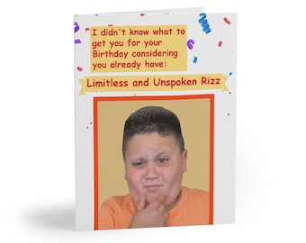 The Rizzler Meme Birthday Card | Funny Gen Z Card (Digital Download)