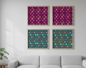 Mid Century Modern Geometric Prints | Abstract Gallery Wall Art (Digital Download)