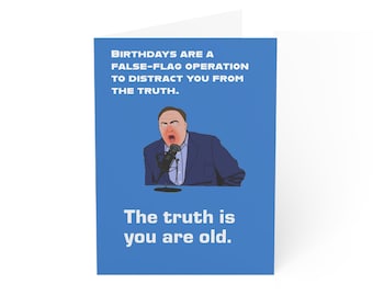 Funny Conspiracy-Themed Birthday Card - Funny Printable for Truth Seekers