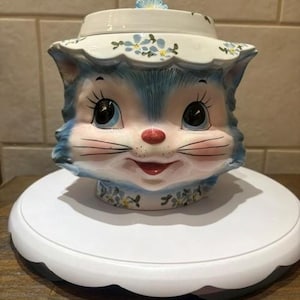 Lefton Miss Kitty Cookie Jar - Etsy