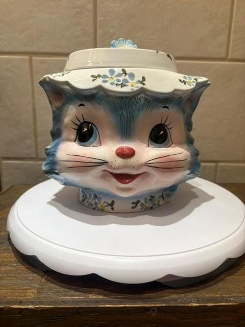 美品 Lefton レフトン ミス プリス キティ キャット クッキージャー Lefton Miss Kitty Cookie Jar - Etsy