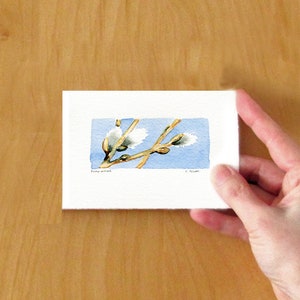 Miniature Original Watercolor Painting Art Card image 2