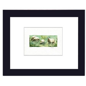 Sheep Original Watercolor Art Card For Sale image 3