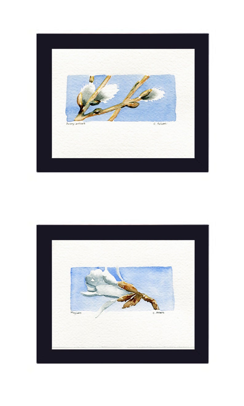 Miniature Original Watercolor Painting Art Card image 4