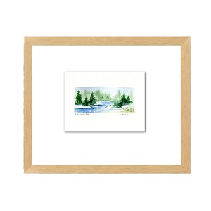 Winter Scene Greeting Card Miniature Painting Original Hand Made Art Card image 3