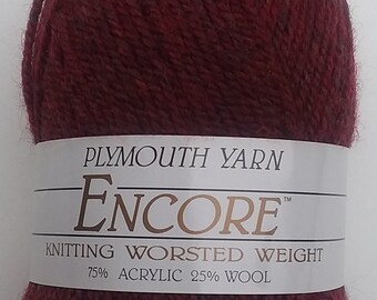 Knitting Afghan Macram\u00e9 Wool /& Acrylic Yarn; Worsted Cranberry Red Yarn; Crocheting Aran