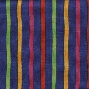 Blue & White Stripes 1 Inch Vertical Stripe Strip Print Stretch Spandex  Fabric UK Sewing Apparel -  Finland
