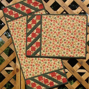 Split Nine Patch-Pattern for Quilted Table Runner or Placemats