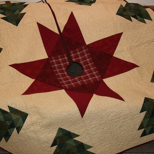 Scrappy Pines Pattern for 60" Tree Skirt or Table Topper