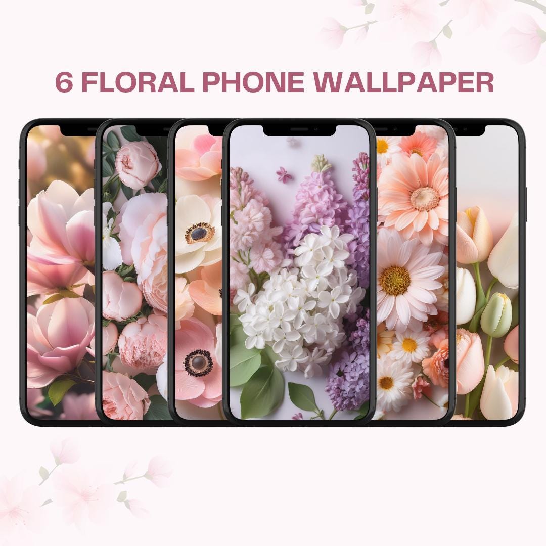 Spring Floral Phone Wallpaper for Android and iPhone Peonies, Tulips ...