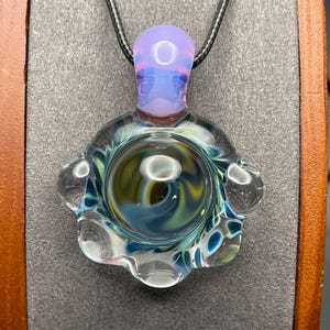 Optical Illusion Glass Pendant - Etsy