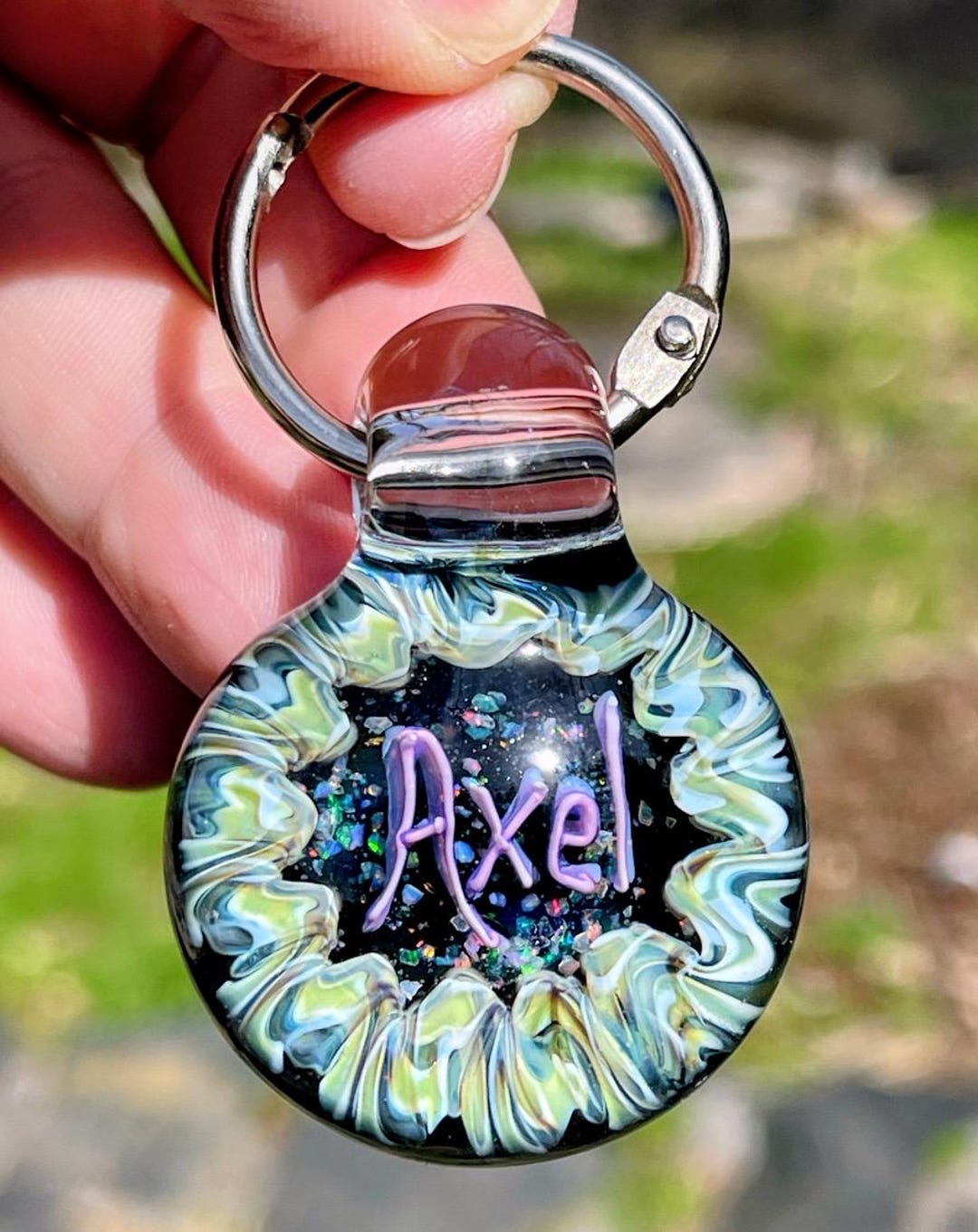 Pyrex Dog Custom Pyrex Glass Handmade Dog ID Pendant - Etsy