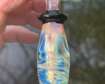 Spirit Ascension, Pyrex Glass Necklace Pendant, handmade in Asheville NC. My pendants come with a necklace and in a drawstring gift bag