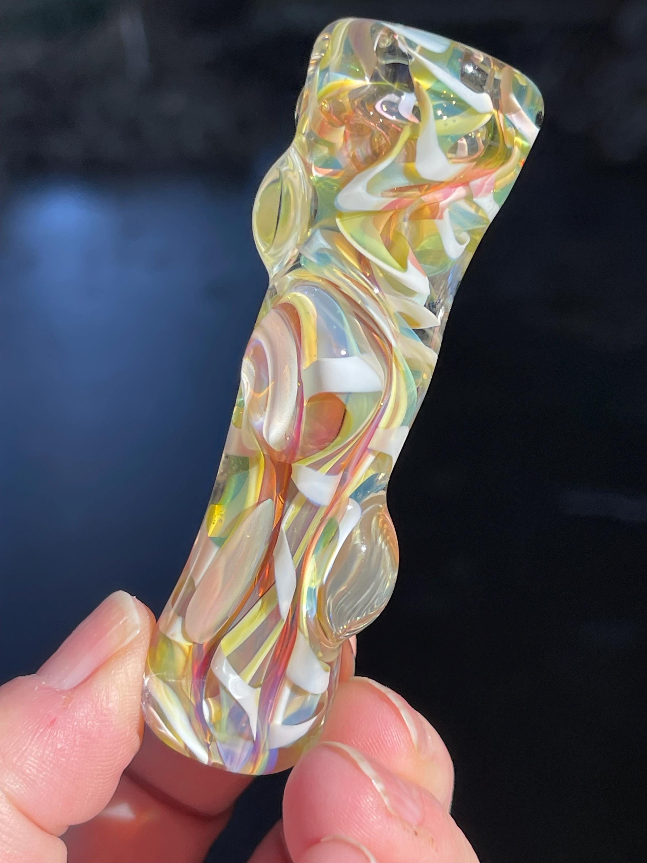 glass tobacco pipes 4" Mini Pipe 7-Hole Glass Spoon Smoking Bowl Pipe Lake Green High Quality Smoking Glass Pipes