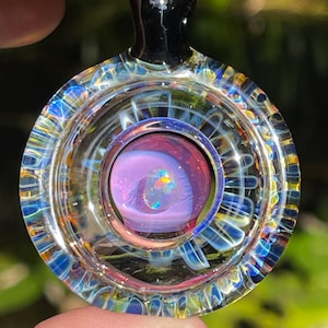 Optical Illusion Glass Pendant - Etsy