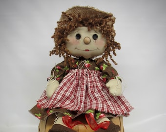 Rustic cloth doll | fabric doll  | folk art doll | rag doll | handmade rag doll | handmade cloth doll | handmade art doll | fabric doll