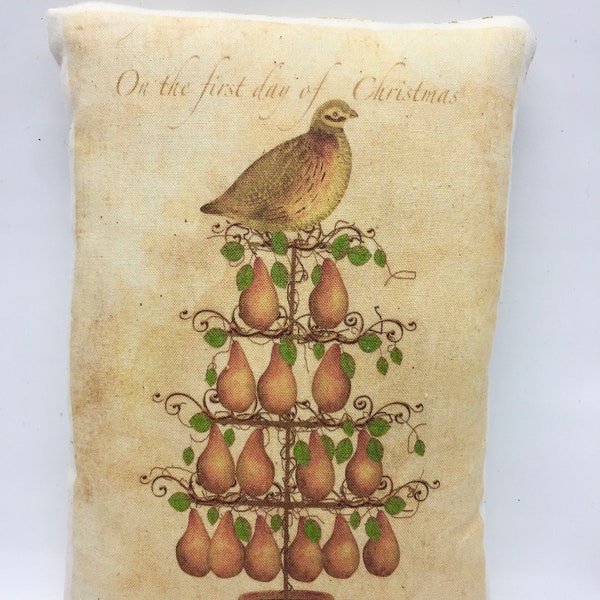 Partridge in a Pear Tree | 12 Days of Christmas | Christmas pillow | Christmas Gift | Christmas decor | Stocking stuffer