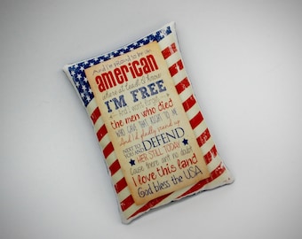 America pillow | Patriotic holiday decoration | USA decor | red white blue | Patriotic pillow | Primitive Patriotic | Patriotic home decor