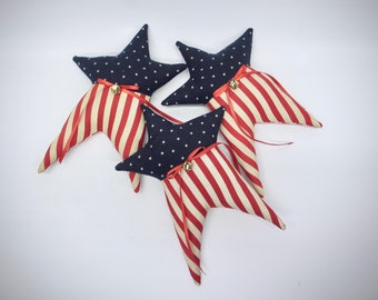 Primitive Patriotic Star Bowl Fillers | Americana decor | Red white blue decor | Fourth of July decoration | USA decorations
