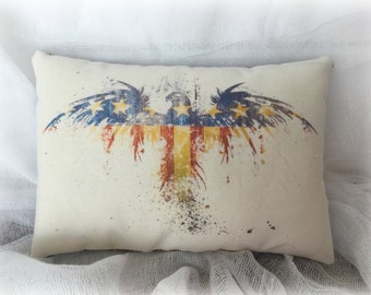 Patriotic eagle pillow tuck | mini pillow | Red white blue decoration | stars and stripes decor | July 4th | Military accent | tier tray