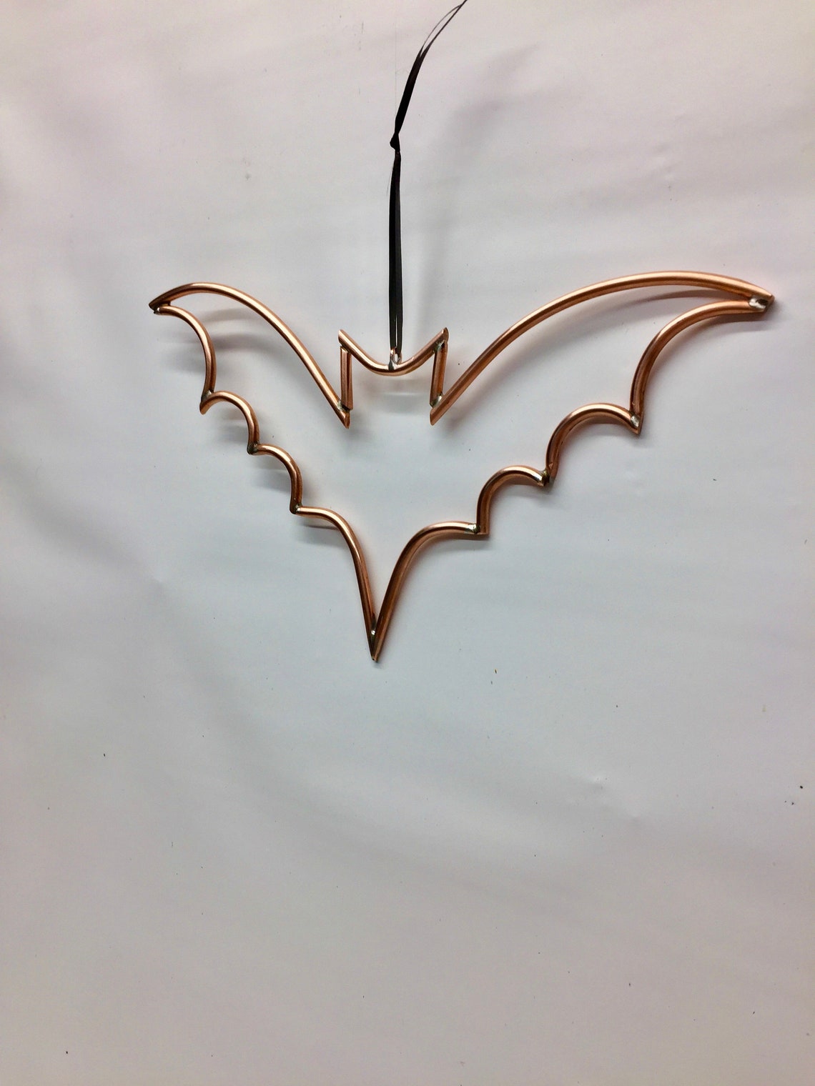 Copper Bat Ornament Home Decor Halloween Art Hanging Etsy