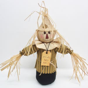 Handmade Primitive Scarecrow | Folk Art Fall Decoration | Autumn Home ...