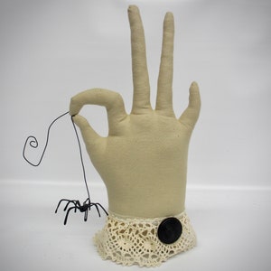 Halloween hand accent | holiday home decor | party decoration | Halloween table decoration | primitive shelf sitter | entryway accent
