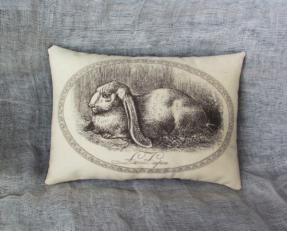 Primitive bunny tuck | farmhouse pillow tuck | rabbit pillow | farmhouse primitive pillow | Easter pillow tuck | spring cupboard tuck