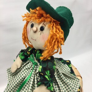 Handmade St. Patrick's Day Rag Doll | Irish Colleen Art Doll - Etsy