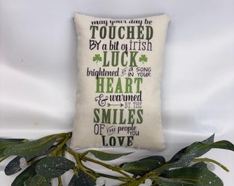 Celtic Mini PIllow decoration | St. Patricks Day tier tray accent | Irish holiday gift