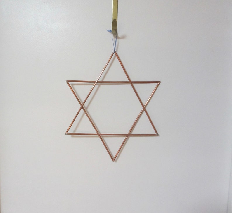 Star Of David Wall Art Jewish Decor Copper 6 Point 50
