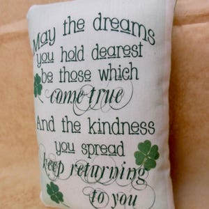 St Patricks Day pillow St. Pattys Day decoration Irish saying Celtic Decor Irish Good Luck Celtic accent piece March 17th image 3