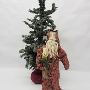 Primitive Santa Handmade Santa Santa doll Primitive Country Santa Primitive country Christmas decor Primitive country decor image 5