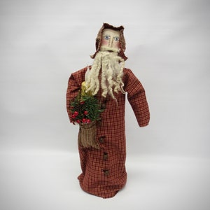Primitive Santa | Handmade Santa | Santa doll | Primitive Country Santa | Primitive country Christmas decor | Primitive country decor |