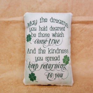 St Patricks Day pillow St. Pattys Day decoration Irish saying Celtic Decor Irish Good Luck Celtic accent piece March 17th image 1