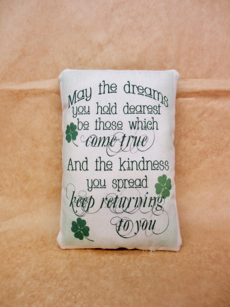 St Patricks Day pillow St. Pattys Day decoration Irish saying Celtic Decor Irish Good Luck Celtic accent piece March 17th image 1