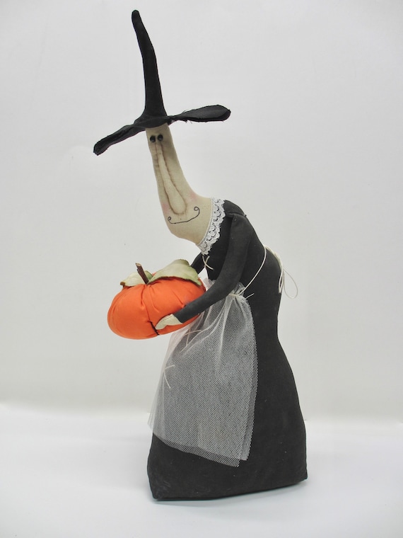 Primitive Halloween Witch Doll Rustic Halloween Decor All Etsy