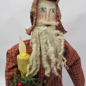 Primitive Santa Handmade Santa Santa doll Primitive Country Santa Primitive country Christmas decor Primitive country decor image 3