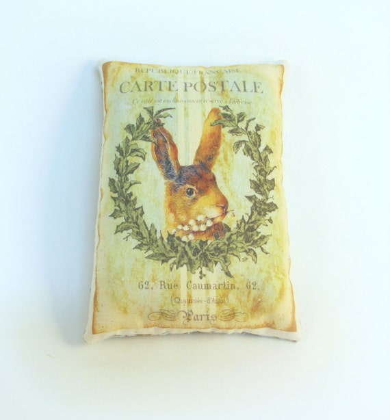 Easter decoration | Bunny pillow tuck | Spring decor | Primitive spring pillow | Easter gift | Easter Basket stuffer | Spring decoration