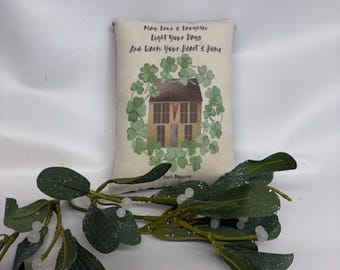St Patricks Day Irish Blessing mini pillow decoration | mantel decor | tier tray accessory