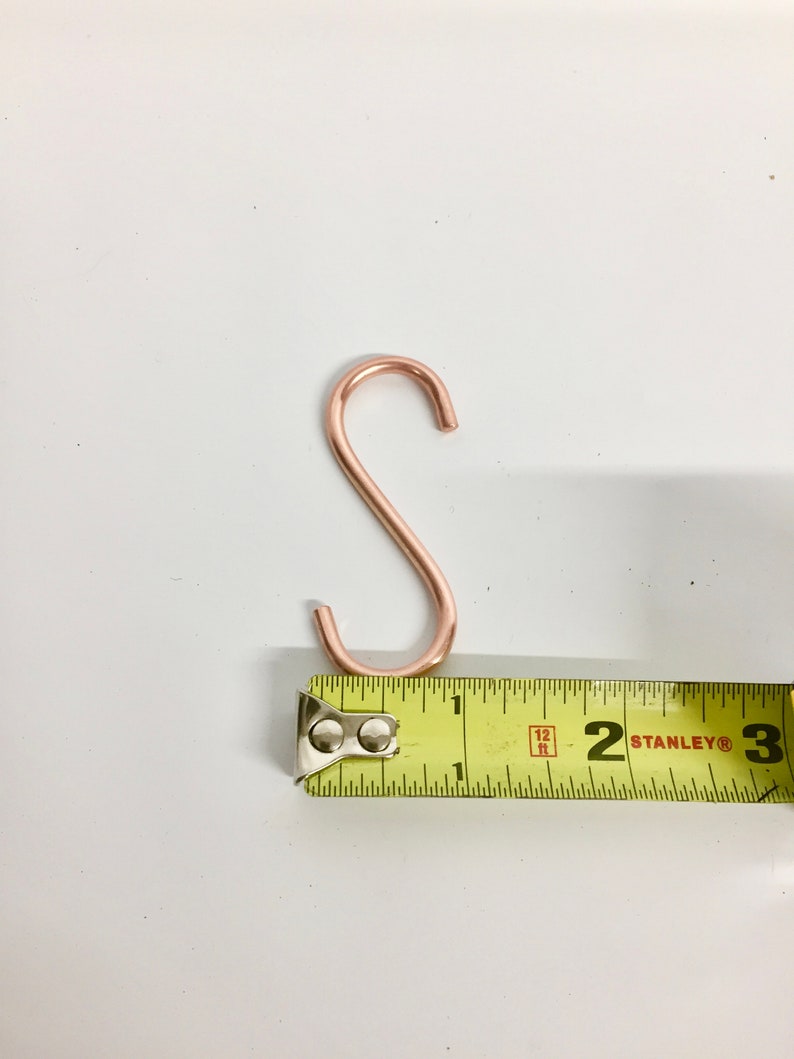 Small Copper S hooks metal extender decorative plant hooks Etsy