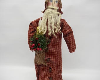 Primitive Santa | Handmade Santa | Santa doll | Primitive Country Santa | Primitive country Christmas decor | Primitive country decor |