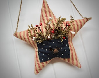 Primitive Patriotic Star Wall Art | Hanging Americana Decor