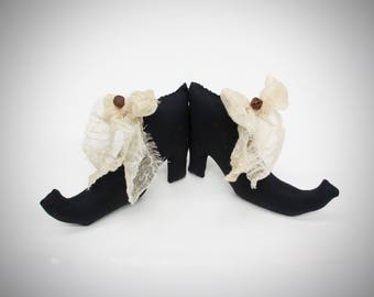 Black Witch Shoes | Halloween Decor | Halloween items | Witch Boot | Halloween props