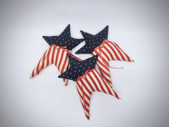 Primitive Patriotic Star Bowl Fillers Americana Decor Red Etsy