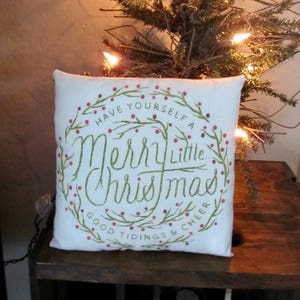 Christmas Pillow Christmas decoration Country Christmas decor Handmade Christmas Primitive Christmas PIllow Holiday Farmhouse image 8