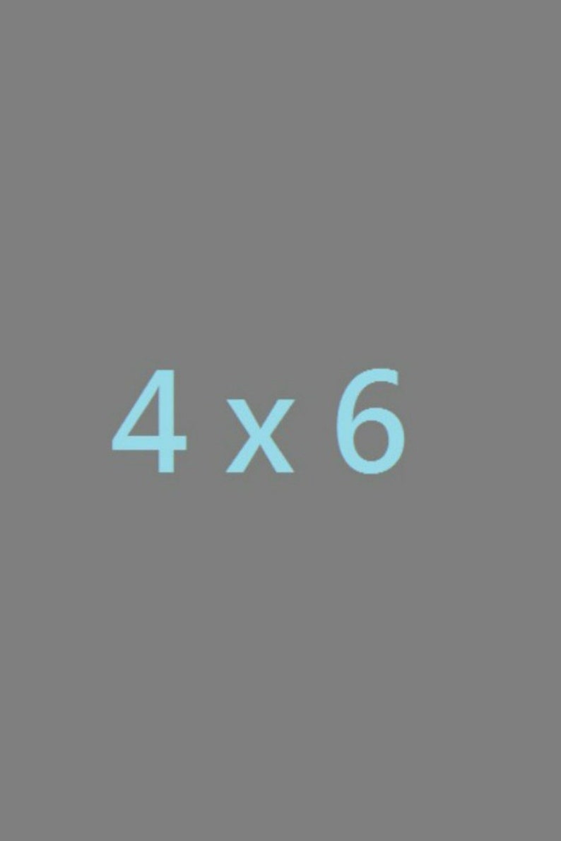 Op de afbeelding: Een lichtblauwe afbeelding met de tekst "4 x 6" in een sans-serif lettertype.